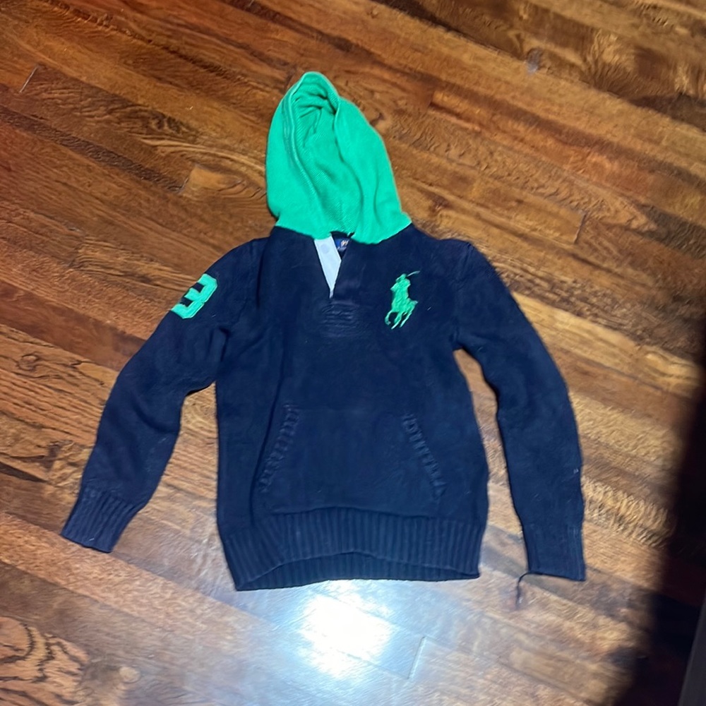 Navy and green Ralph Lauren sweatshirt